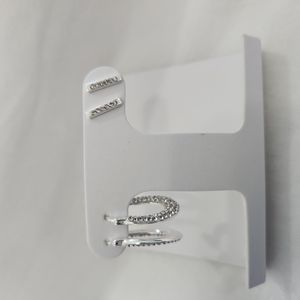 Earrings Genuine Crystal Silver Plated